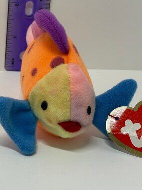 Ty Teenie Beanie Baby Lips the Fish McDonald’s 1990s Plush w/ Tag